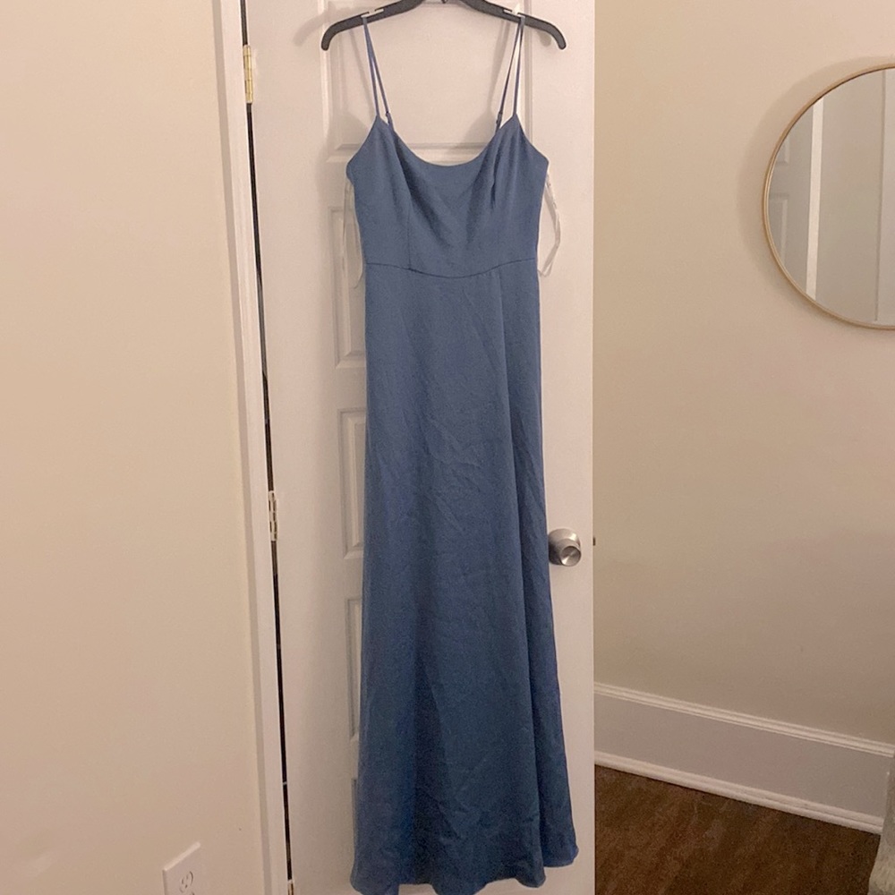 David’s bridal bridesmaid dress. Shaw included